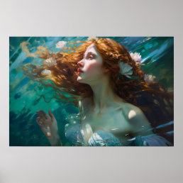 A curious mermaid poster
