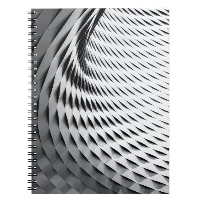 A curved facade covered in white latticework notebook (Front)