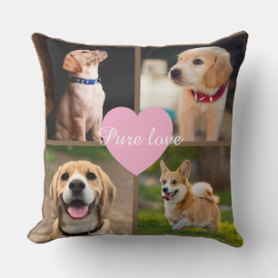 A custom pet pillow template for photos and text