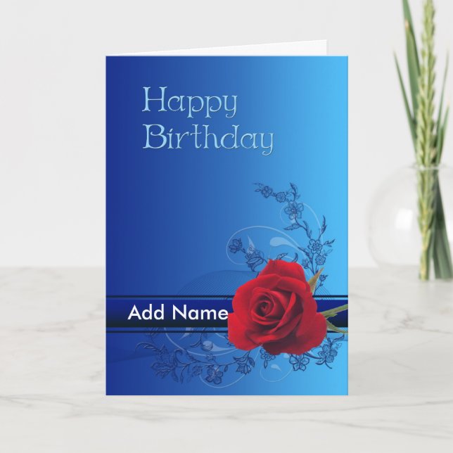 A customizable floral birthday card (Front)