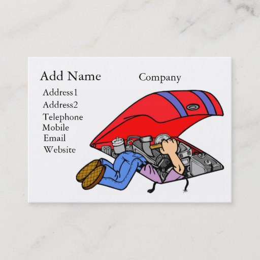 Customizable A Customizable Mechanics Business/Profile Card Business Cards