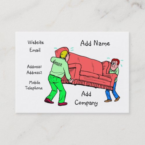 A Customizable Mover Business/Profile Card Business Cards