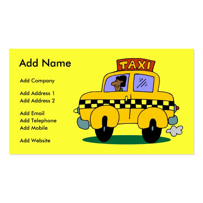 A Customizable Taxi Business/Profile Card Business Card