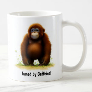 A Cute 3D Painted Orangutan Coffee Mug