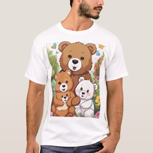 A cute aborable bears  T-Shirt (Front)