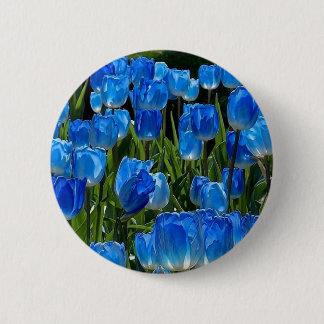 A cute and elegant blue flower brooch button