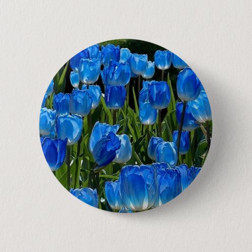 A cute and elegant blue flower brooch button
