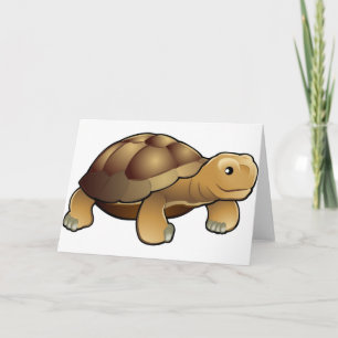 A cute and friendly tortoise card