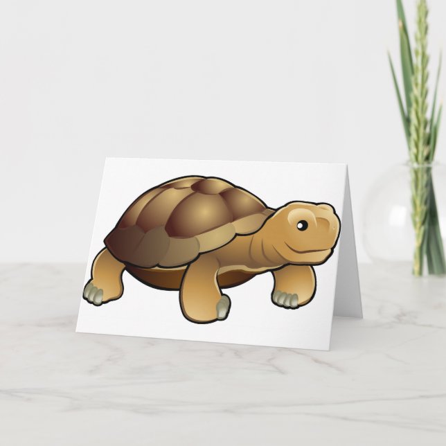 A cute and friendly tortoise card (Front)