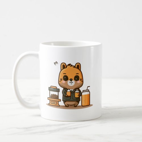 A cute animal holding Coffee Coffee Mug