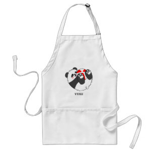 A Cute Baby Panda Playing with a Ball Adult Apron
