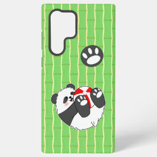 A Cute Baby Panda Playing with a Ball Samsung Galaxy S22 Ultra Case