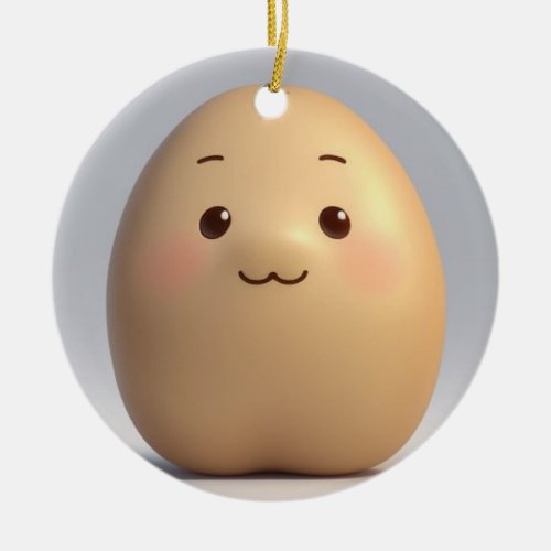 A Cute Baby Potato Ceramic Ornament