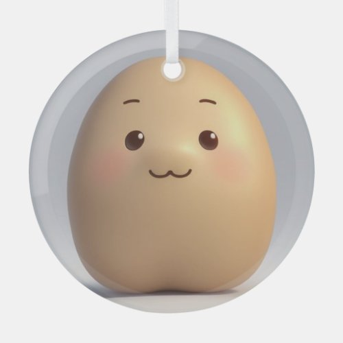 A Cute Baby Potato Glass Ornament