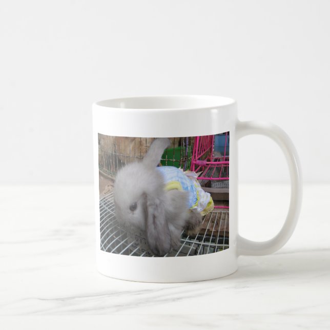 A Cute Baby Rabbit in a Dress Coffee Mug (Right)