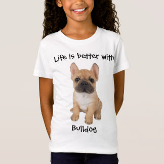 A cute bulldog T-shirt with cute text on it