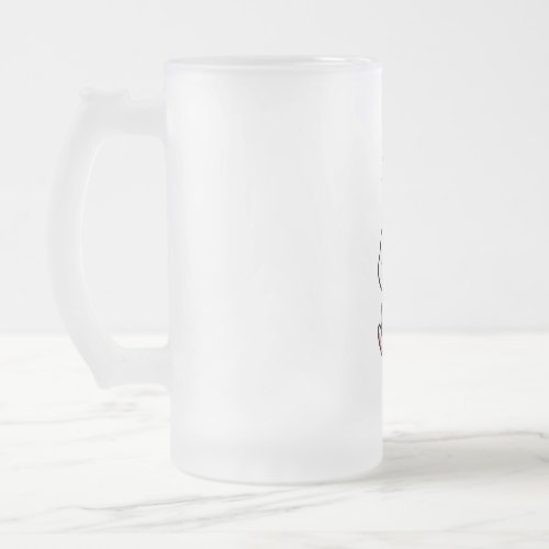 a cute bunny with ice cream frosted glass beer mug