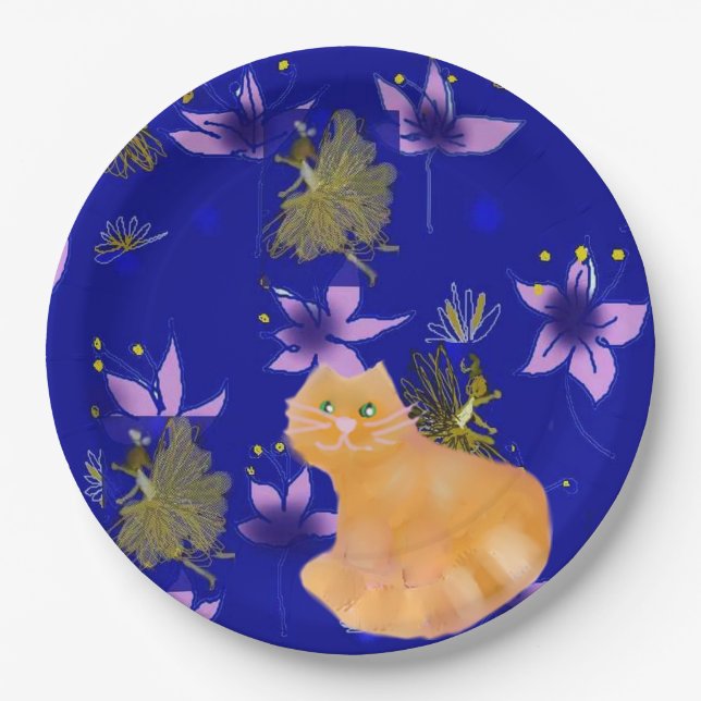 A cute cat named Catool Paper Plates (Front)