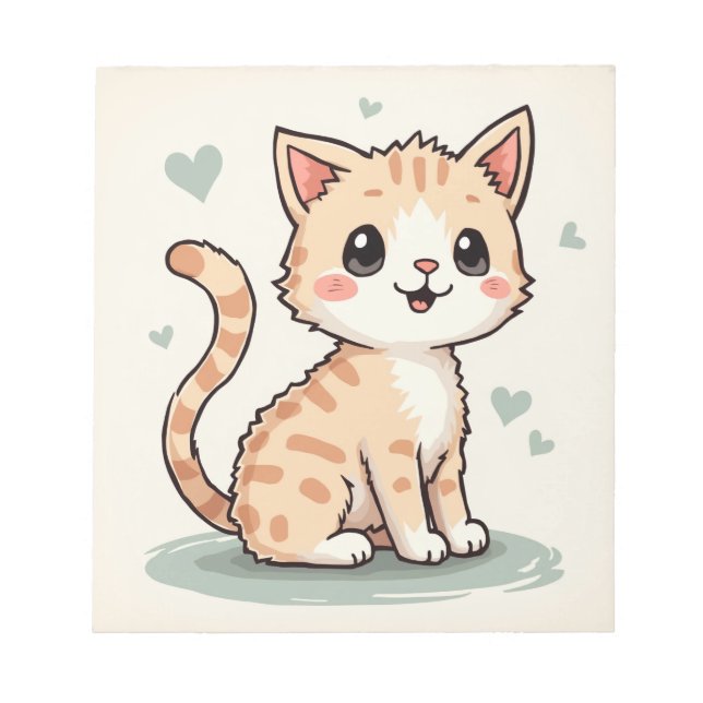 a cute cat notepad (Front)