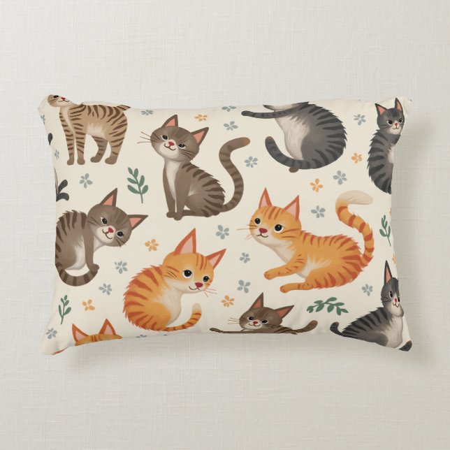 a cute cat pillow (Front)