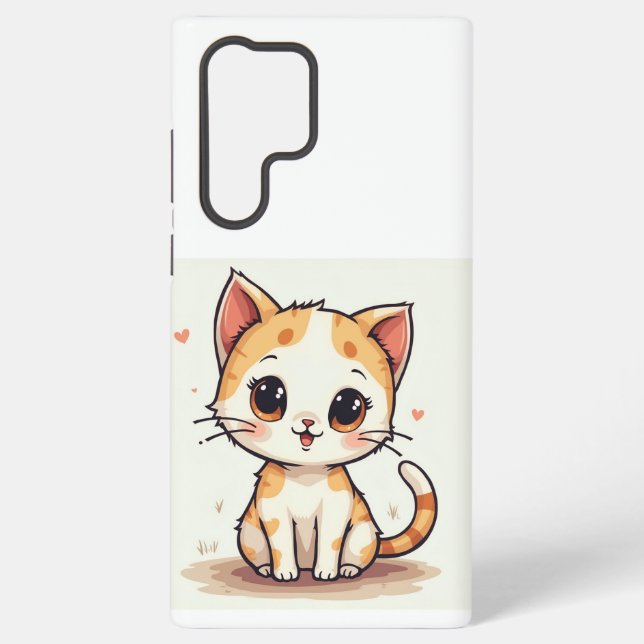 a cute cat samsung galaxy case (Back)