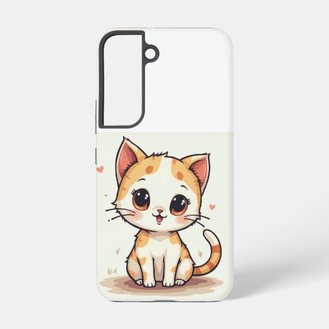 a cute cat samsung galaxy case (Back)