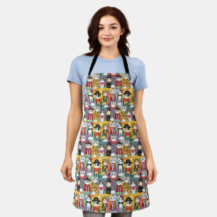 A cute cat seamless pattern apron