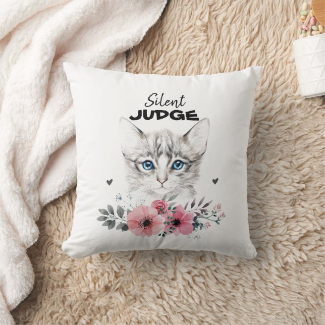 A cute cat throw pillow (Blanket)