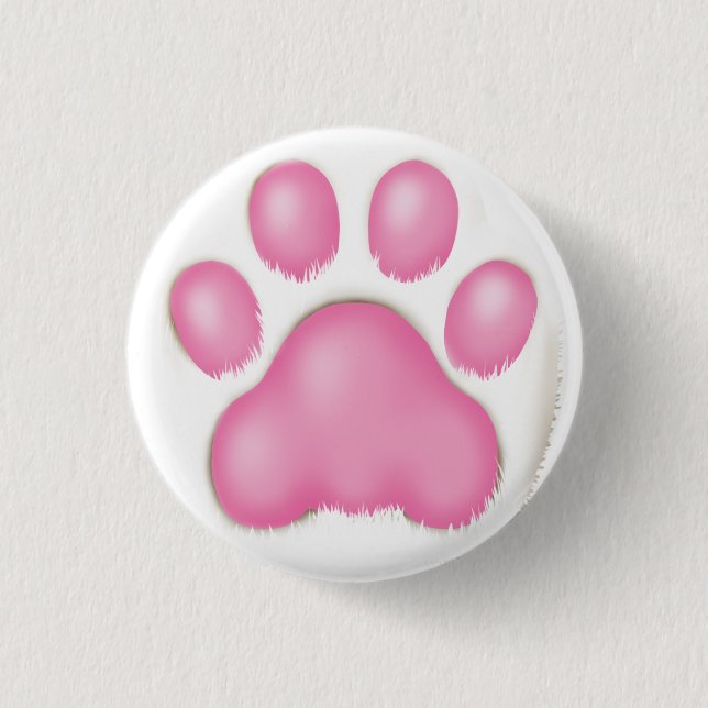 a cute cat's paw button (Front)