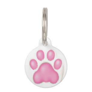 a cute cat's paw. pet ID tag