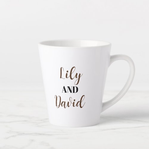 A cute couples  newly weds coffee cup