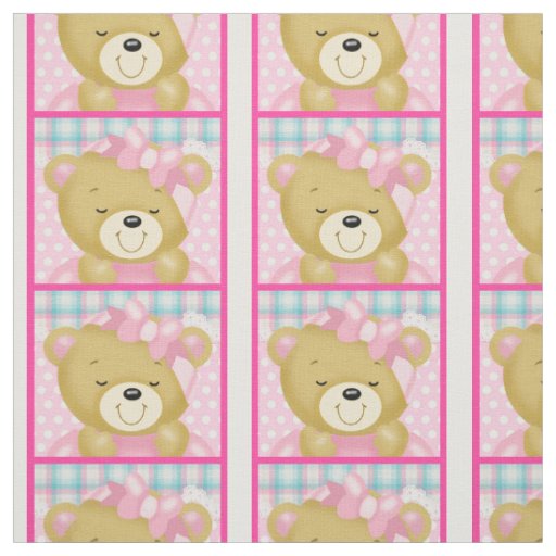 A  Cute Cuddly Bear Dressed in Pink Fabric