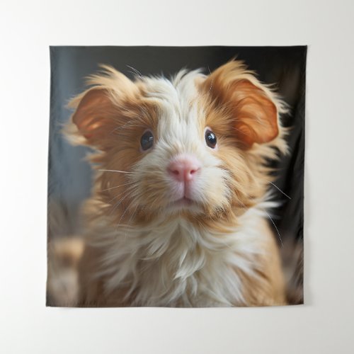 A cute curly Texels guinea pig with soft fur Tapestry