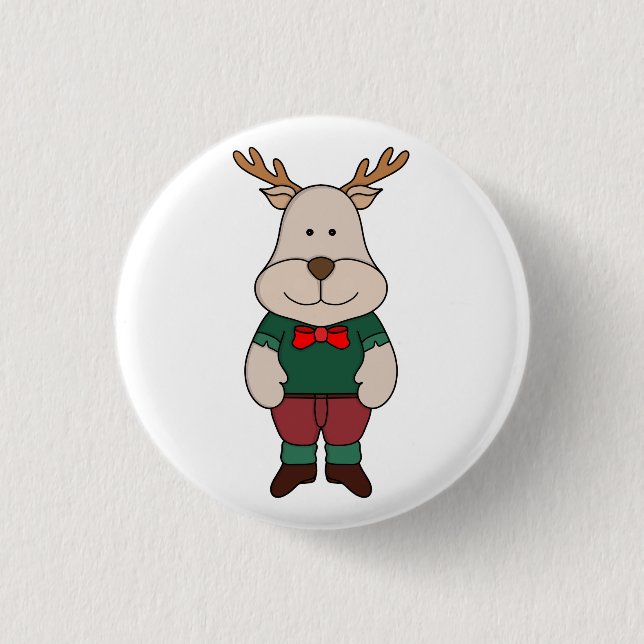 A cute deer button (Front)