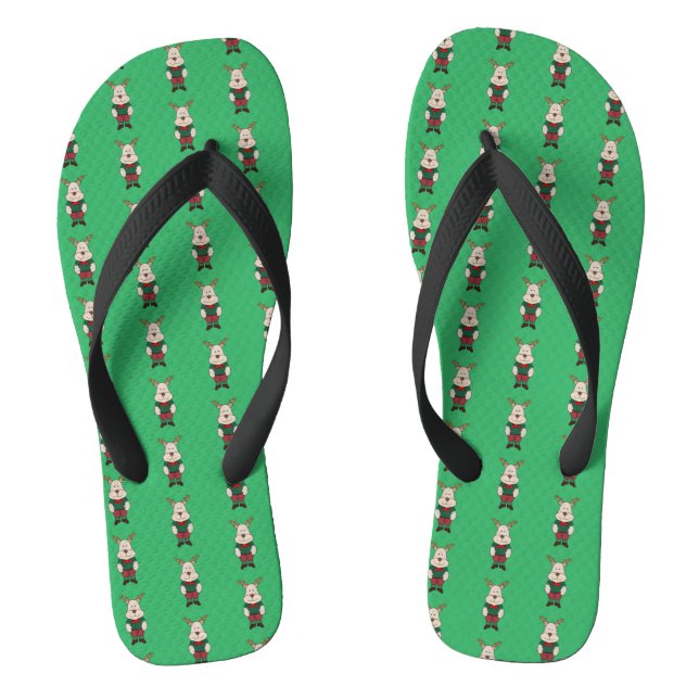 A cute deer flip flops (Footbed)