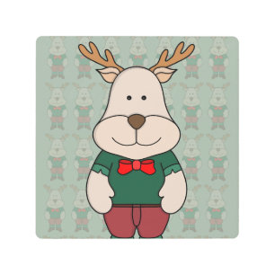 A cute deer metal print