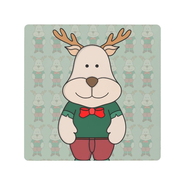 A cute deer metal print (Front)