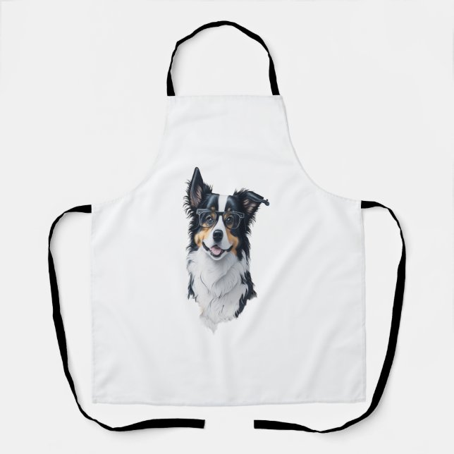 A cute dog Border Collie Apron (Front)
