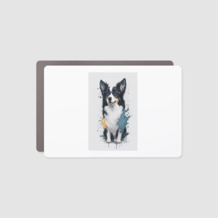 A cute dog Border Collie Car Magnet