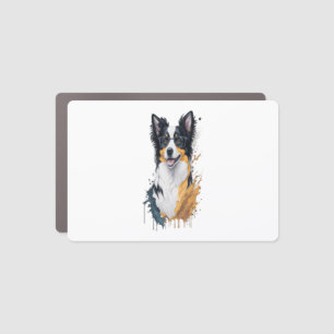 A cute dog Border Collie [RB#10009]  Car Magnet