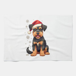A cute dog Border Collie [RB#10009]  Kitchen Towel