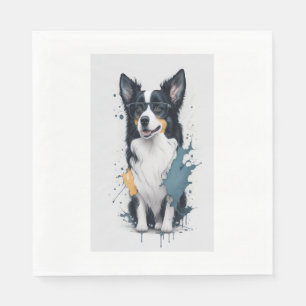 A cute dog Border Collie [RB#10011]  Napkins