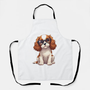 A cute dog King Charles Spaniel Apron