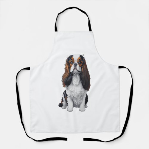 A cute dog King Charles Spaniel Apron