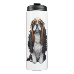 A cute dog King Charles Spaniel  Thermal Tumbler