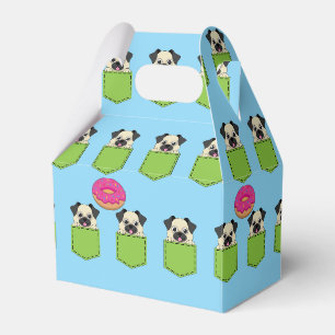 A Cute Dog Peeking and a Strawberry Donut Favor Boxes