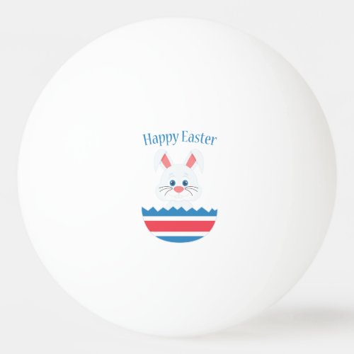 A cute easter bunny ping pong ball