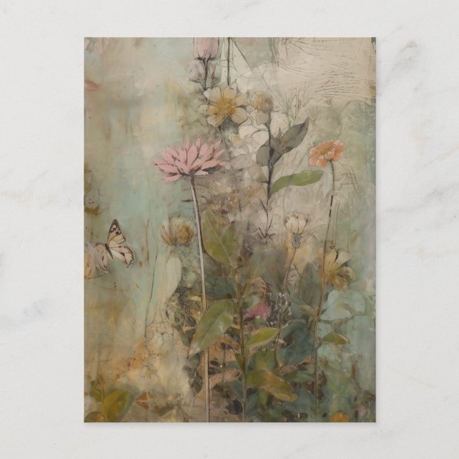 A Cute Flower Collage Postcard (Front)