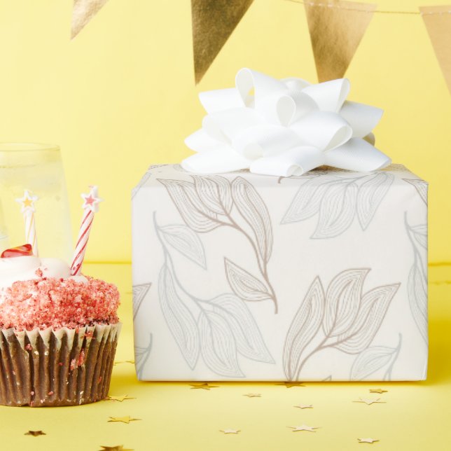 A cute flowered wrapping paper (Birthday Party)