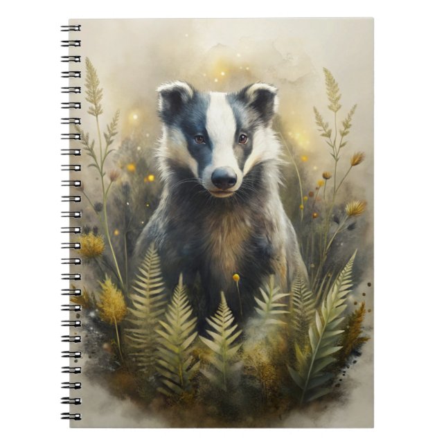 A Cute Forest Badger Notebook (Front)